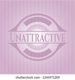 Unattractive vintage pink emblem