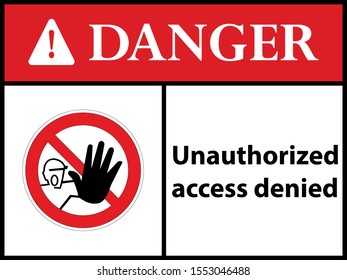 Unauthorized access denied. Vector illustration.  EPS 10
