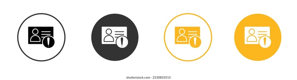 Unauthorized Access icon black and white vector outline sign