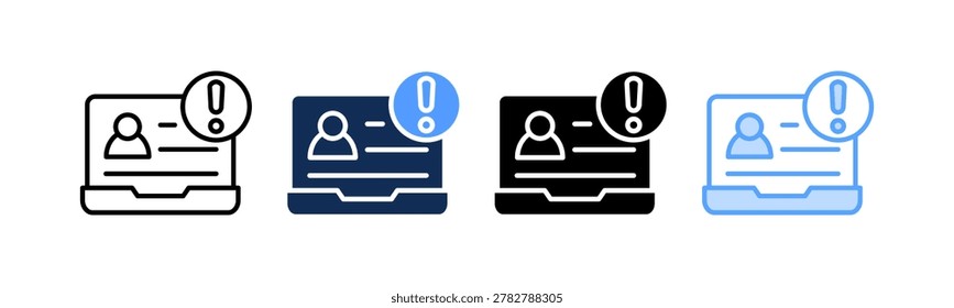 Unauthorized Access Icon Multiple Style