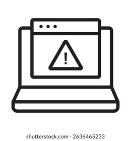 Unauthorized Access icon Thin line illustration