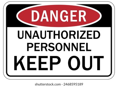 Unauthorized person keep out sign