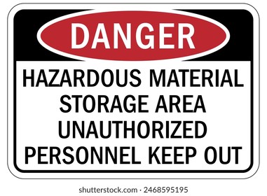 Unauthorized person keep out sign