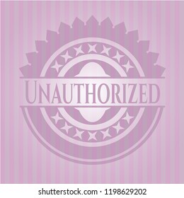 Unauthorized retro pink emblem
