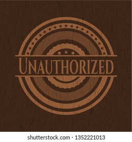 Unauthorized retro style wood emblem