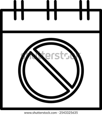 Unavailability Vector Illustration Detailed Icon