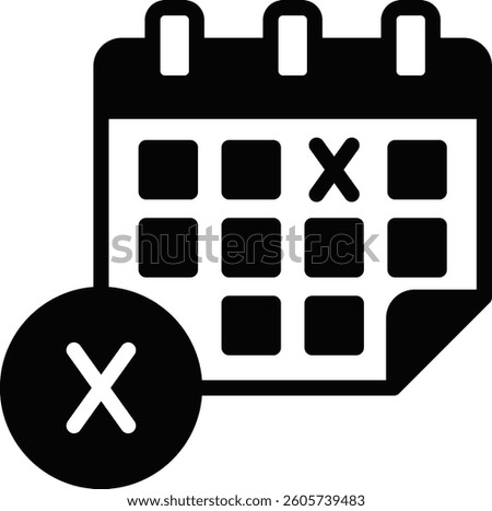 Unavailable Icon Mixed Vector Illustration