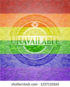 Unavailable lgbt colors emblem 