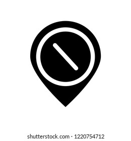 Unavailable Location icon. Trendy Unavailable Location logo concept on white background from Maps and Locations collection. Suitable for use on web apps, mobile apps and print media.