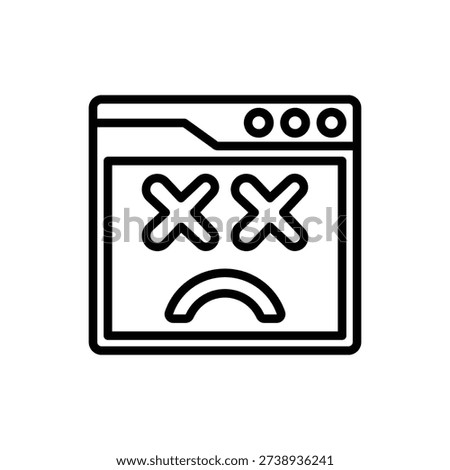 Unavailable page interface icon, Line Vector graphics