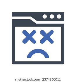 Unavailable page interface icon, Vector Graphics