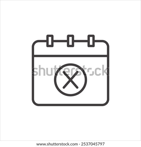 UNAVAILABLE stroke icon in black