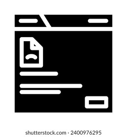 unavaliable link glyph icon vector. unavaliable link sign. isolated symbol illustration