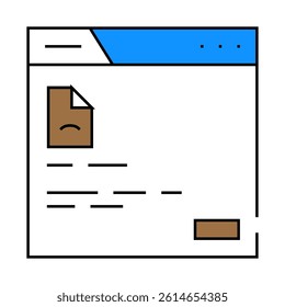 unavaliable link line icon vector. unavaliable link sign. isolated symbol illustration