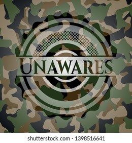 Unawares on camo texture. Vector Illustration. Detailed.