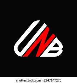 UNB letter logo creative design with vector graphic, UNB simple and modern logo.