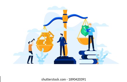 unbalance scale because large income has no protection illustration design
