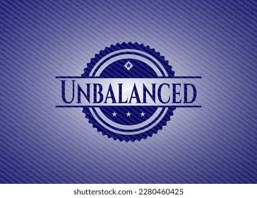Unbalanced with denim texture. Vector Illustration. Detailed. 