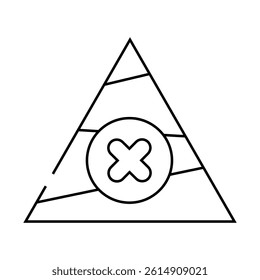 unbalanced diet line icon vector. unbalanced diet sign. isolated contour symbol black illustration