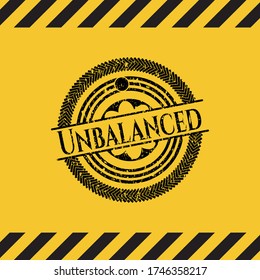 emblema del signo de advertencia de grifo desequilibrado. Ilustración vectorial. Detallado. 