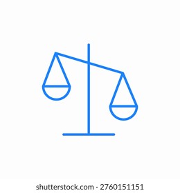 unbalanced scales icon sign vector