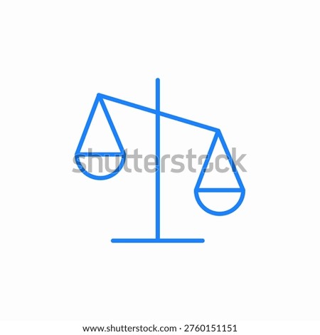 unbalanced scales icon sign vector