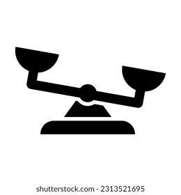 Unbalanced Vector Glyph Icon For Personal And Commercial Use.
