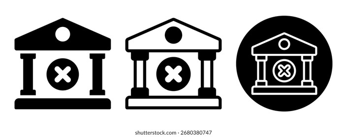 Unbanked Icon Collection Glyph and Mixed Vector Illustration