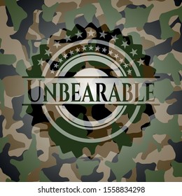 Unbearable camo emblem. Vector Illustration. Detailed.