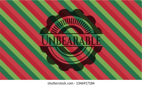 Unbearable christmas emblem.