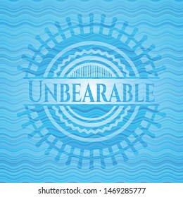 Unbearable water wave emblem. Vector Illustration. Detailed.