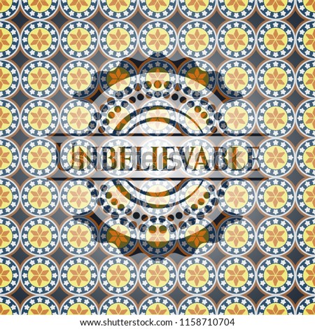 Unbelievable arabic emblem background. Arabesque decoration.