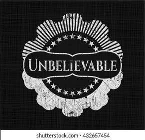 Unbelievable chalk emblem