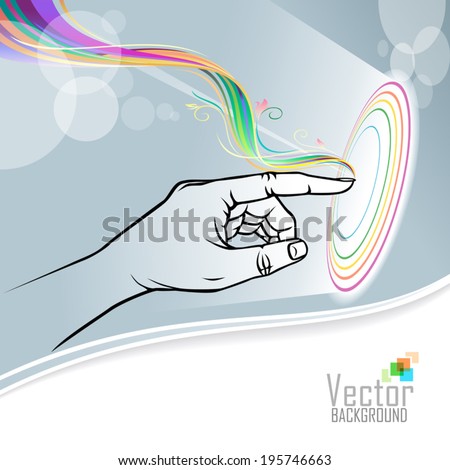 An unbelievable concept of a hand opening a magic portal