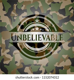 Unbelievable on camouflaged pattern