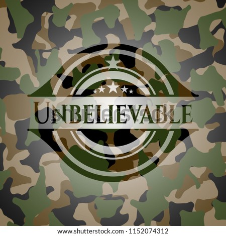 Unbelievable on camouflaged pattern