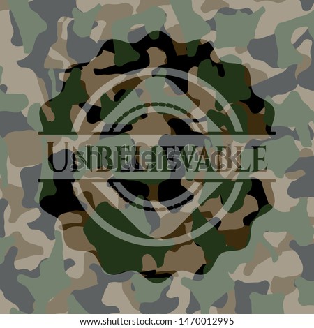 Unbelievable on camouflaged pattern. Vector Illustration. Detailed.