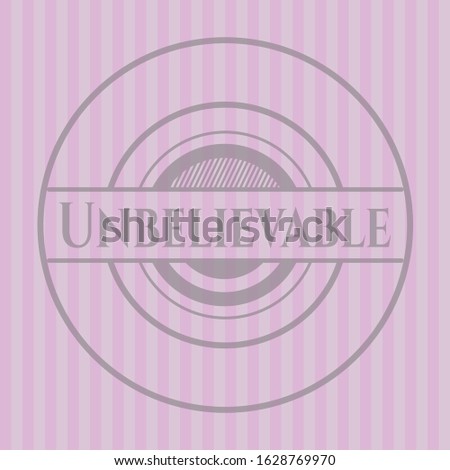 Unbelievable pink emblem. Retro. Vector Illustration. Detailed.