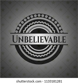 Unbelievable realistic dark emblem
