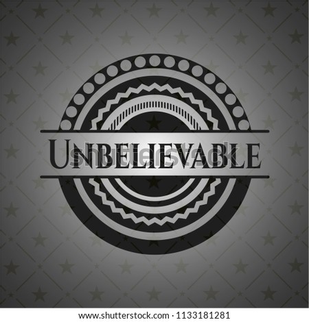 Unbelievable realistic dark emblem