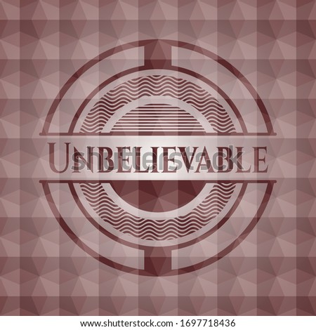 Unbelievable red geometric emblem. Seamless.