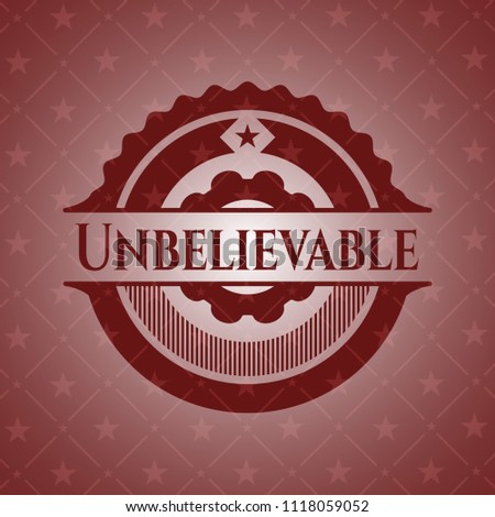 Unbelievable retro red emblem