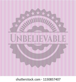 Unbelievable vintage pink emblem