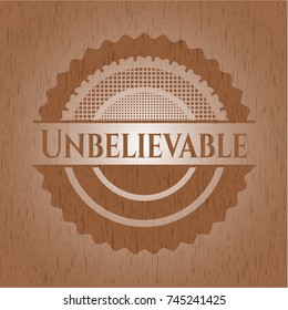 Unbelievable vintage wood emblem