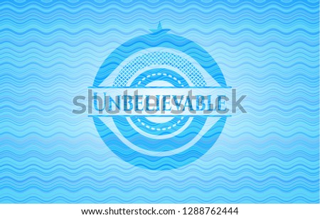 Unbelievable water wave emblem.