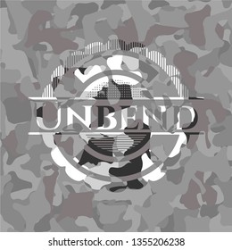 Unbend on grey camo pattern