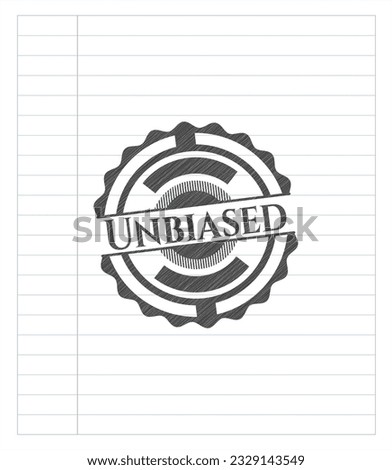Unbiased draw (pencil strokes). Vector Illustration. Detailed. 