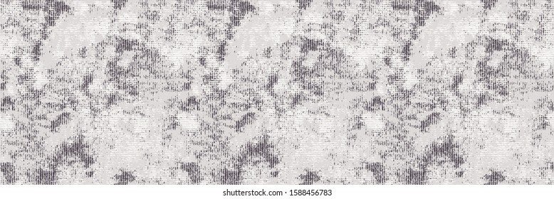 Unbleached Vector Gray French Linen Texture Banner Background. Old Ecru Flax Fibre Seamless Border Pattern. Distressed Irregular Torn Weave Fabric . Neutral Ecru Jute Burlap Cloth Ribbon Trim EPS10 
