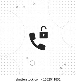Unblock, contact, vector best flat icon on texture background , EPS 10