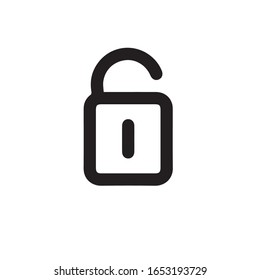 Unblocked glyph icon vector on white background. Flat vector unblocked icon symbol